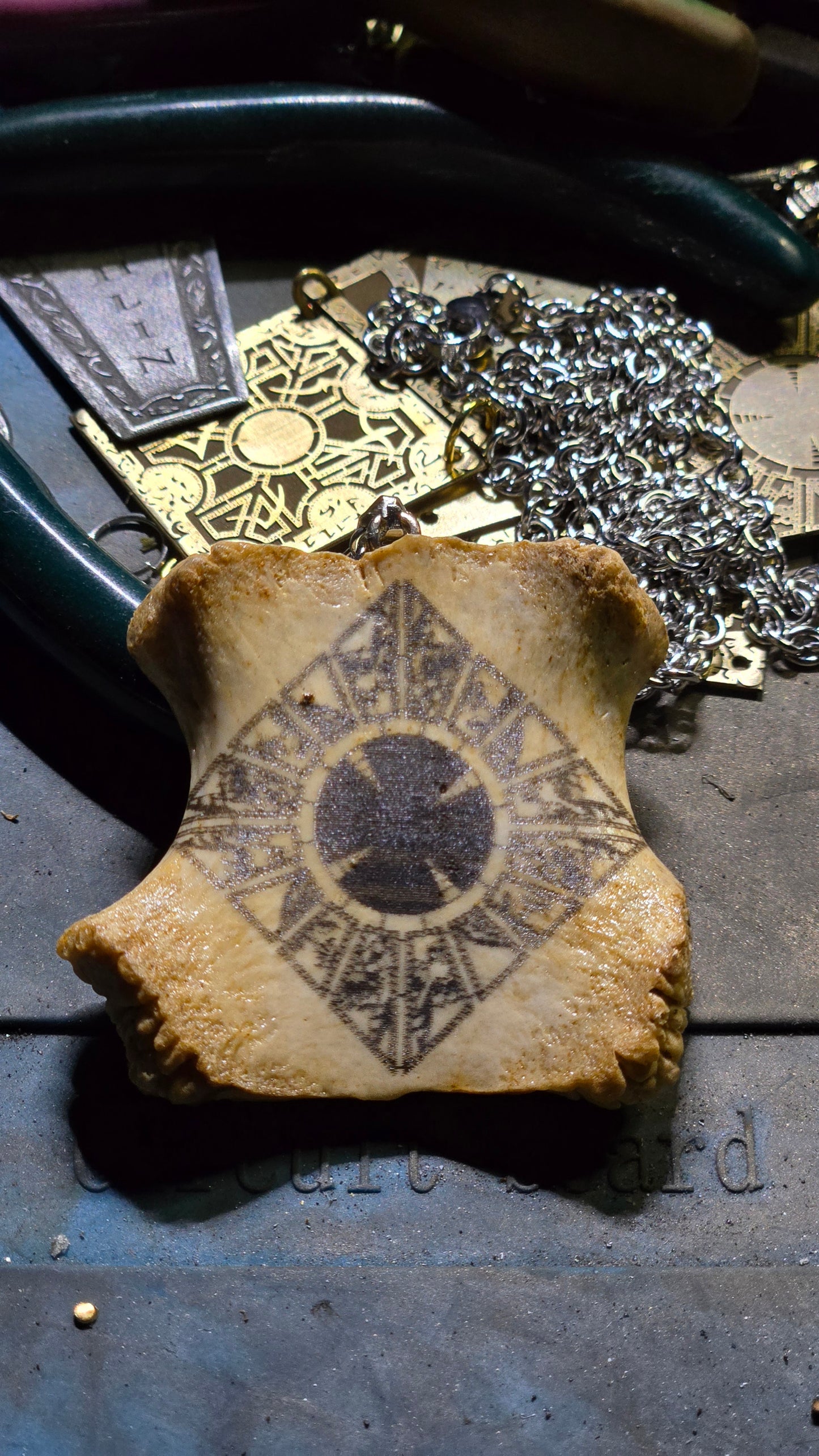 Real Bone Lament Configuration Pendant