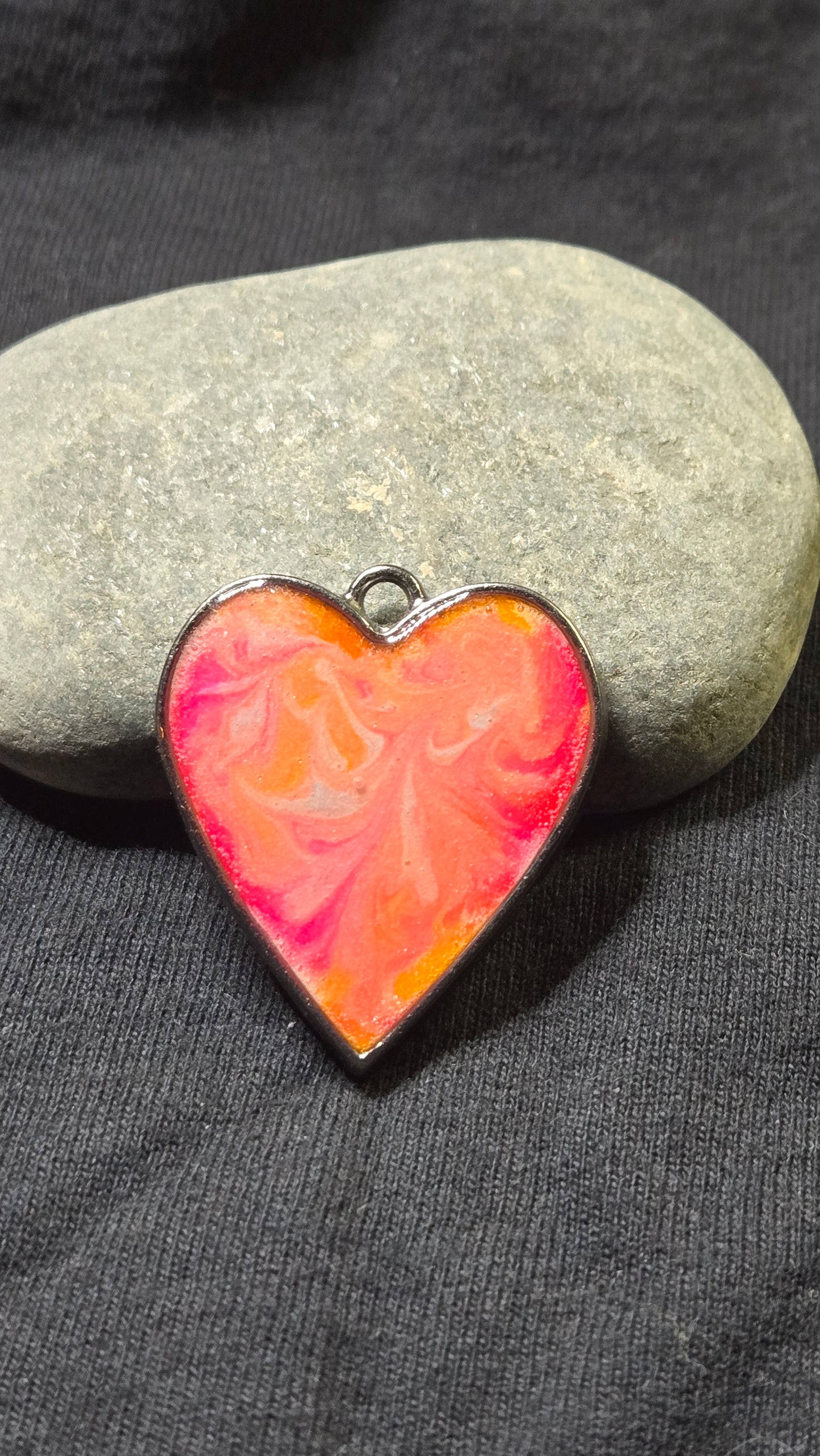 Psychedelic Glow Heart Pendant