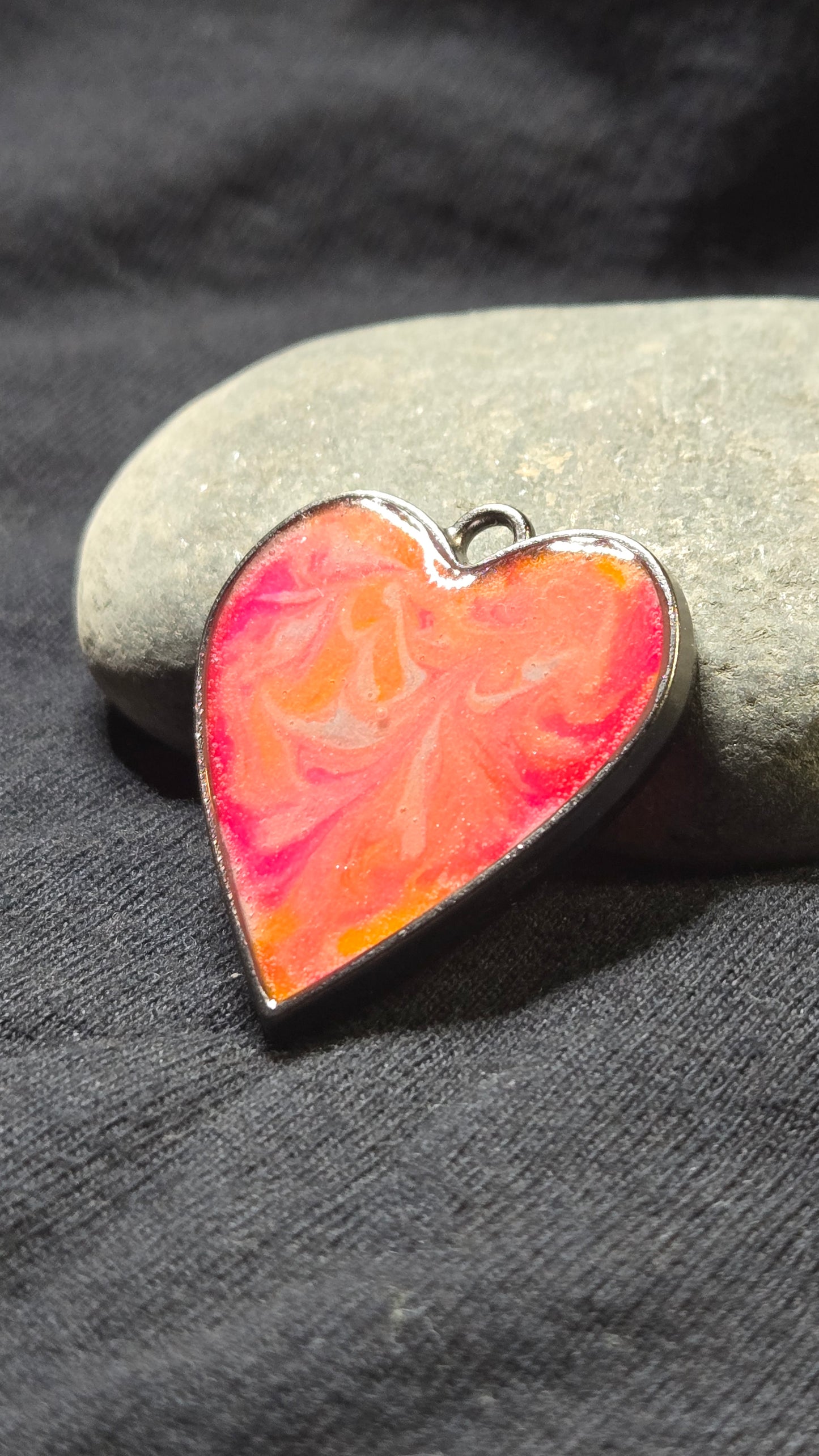 Psychedelic Glow Heart Pendant