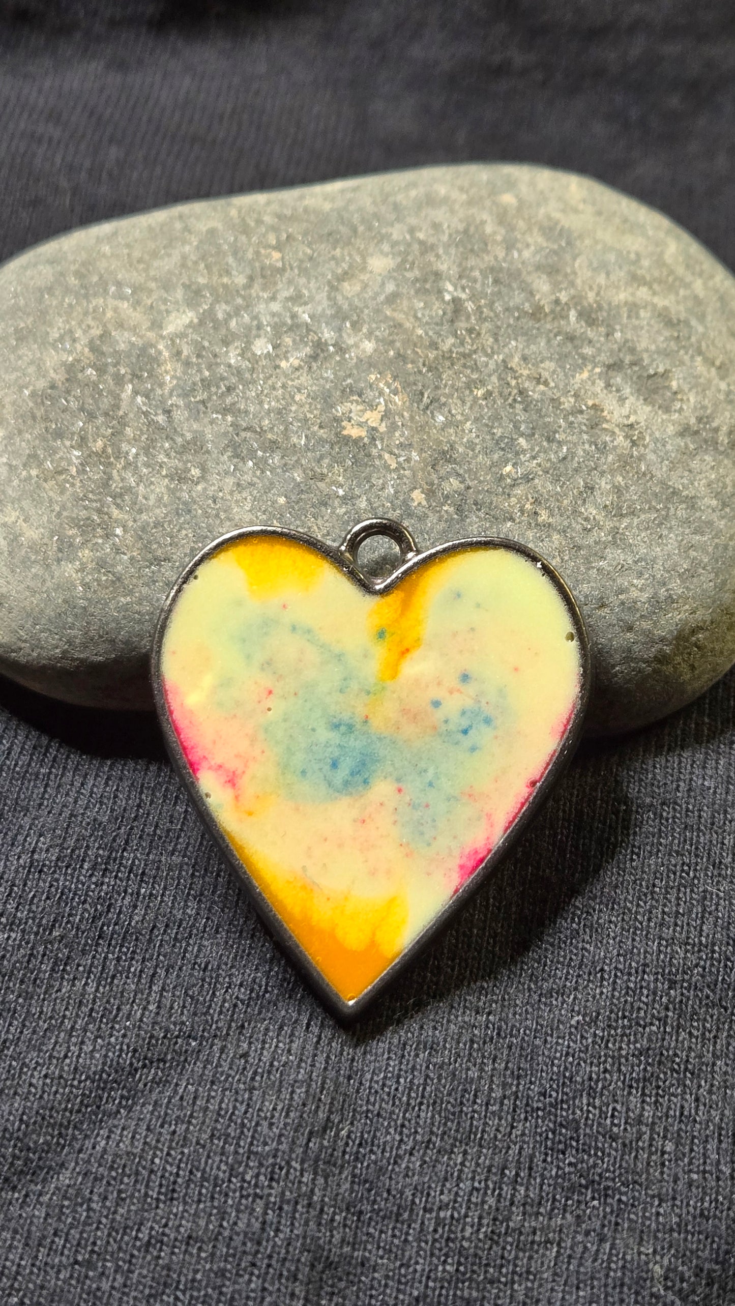 Psychedelic Glow Heart Pendant