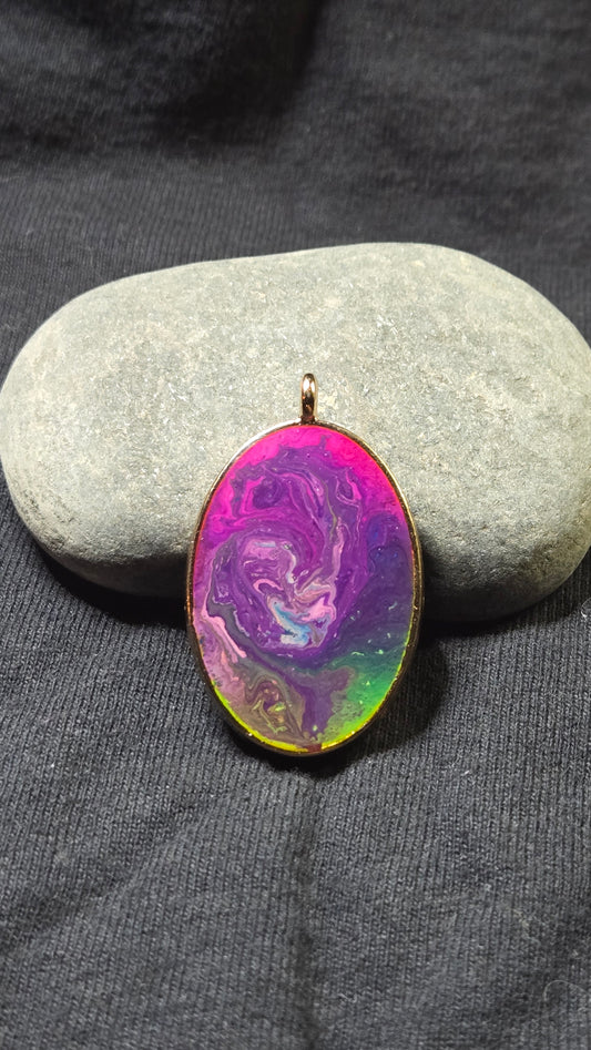 Multicolor Galaxy Resin Pendant