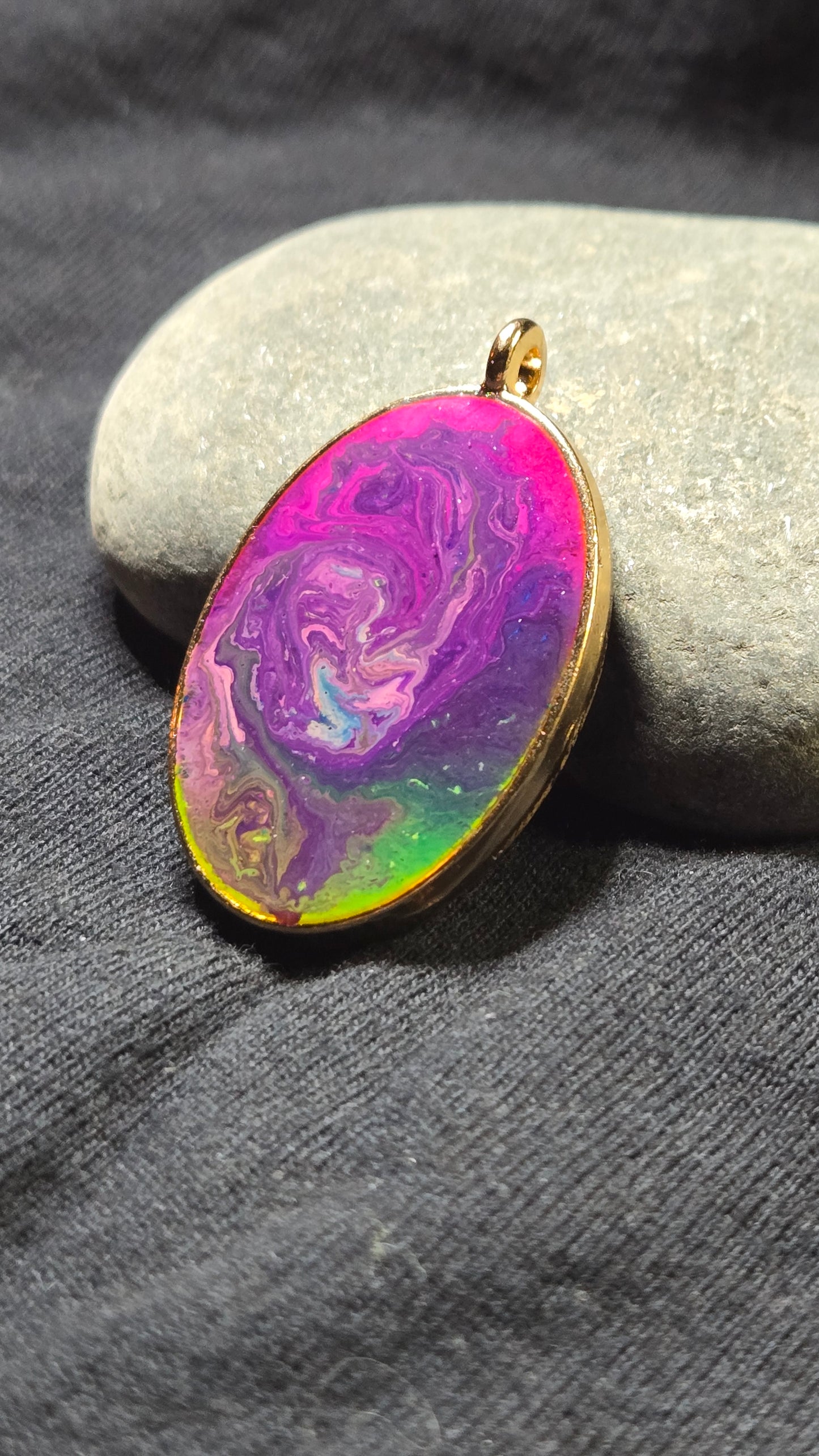 Multicolor Galaxy Resin Pendant