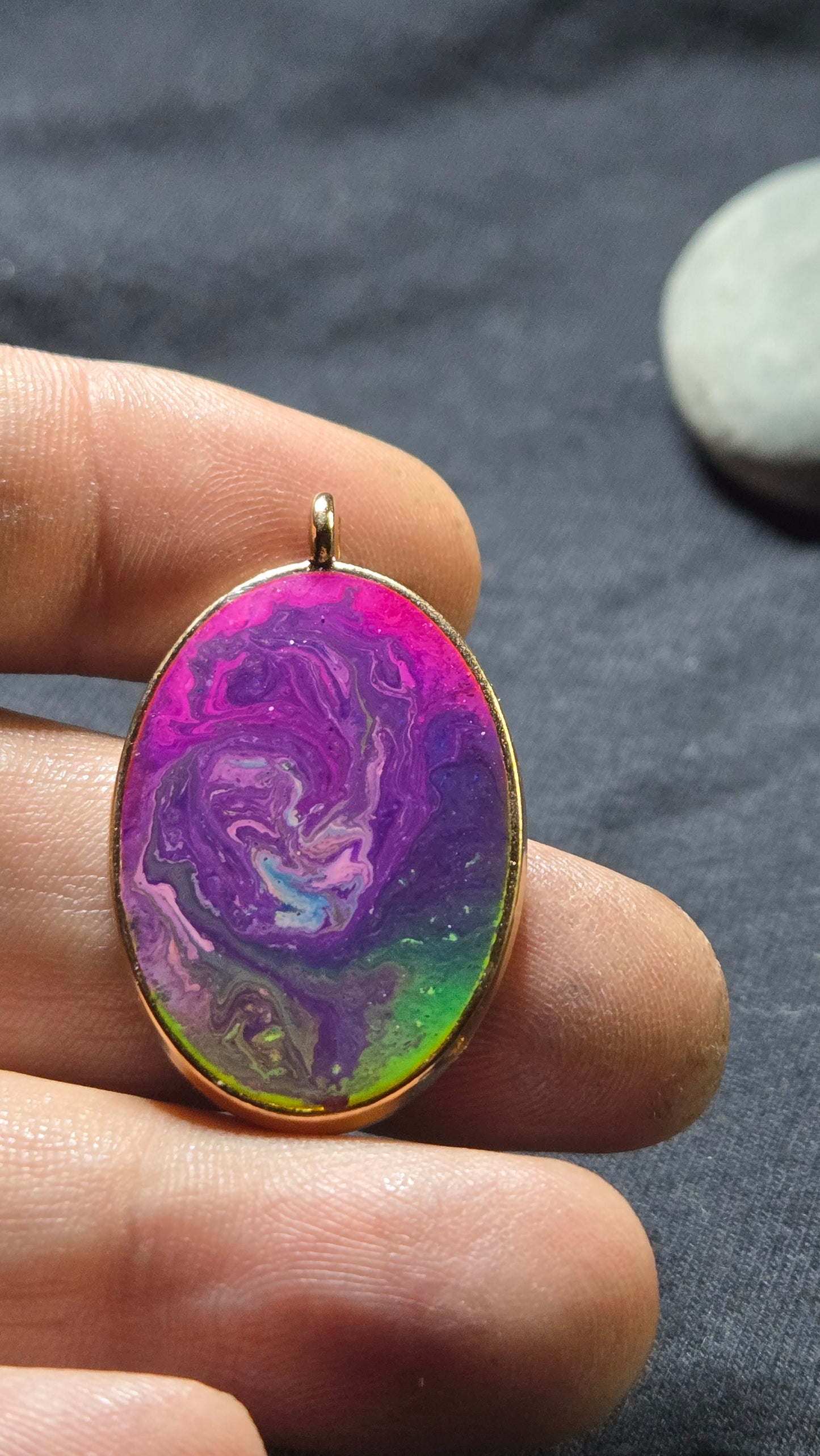 Multicolor Galaxy Resin Pendant