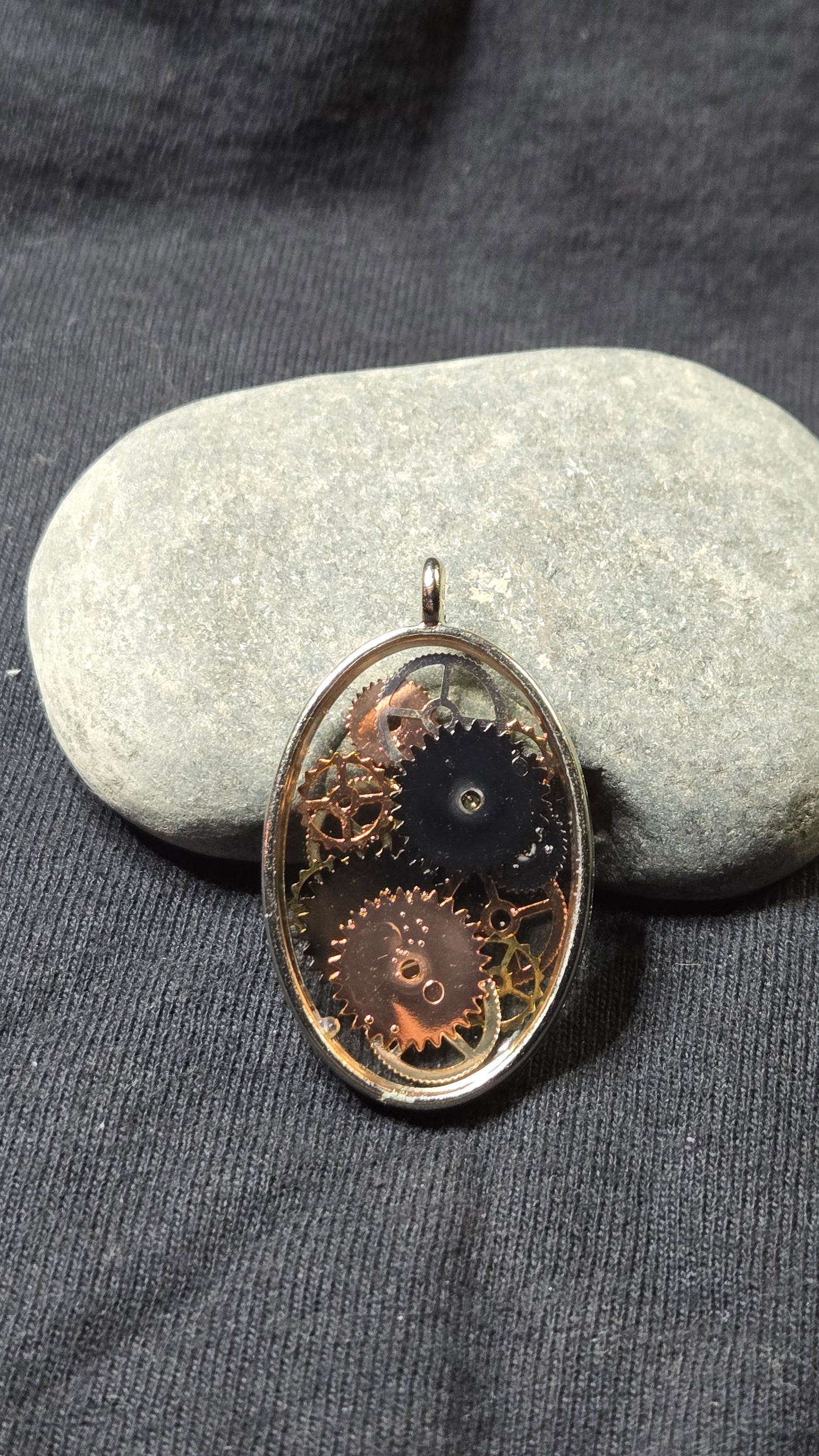 Steampunk Gear Resin Pendant