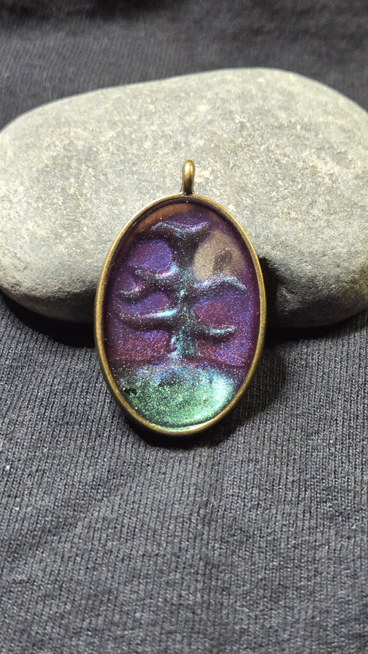 Dark Enchanted Tree Pendant