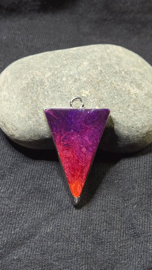 Multicolor triangle Gas Planet Pendant