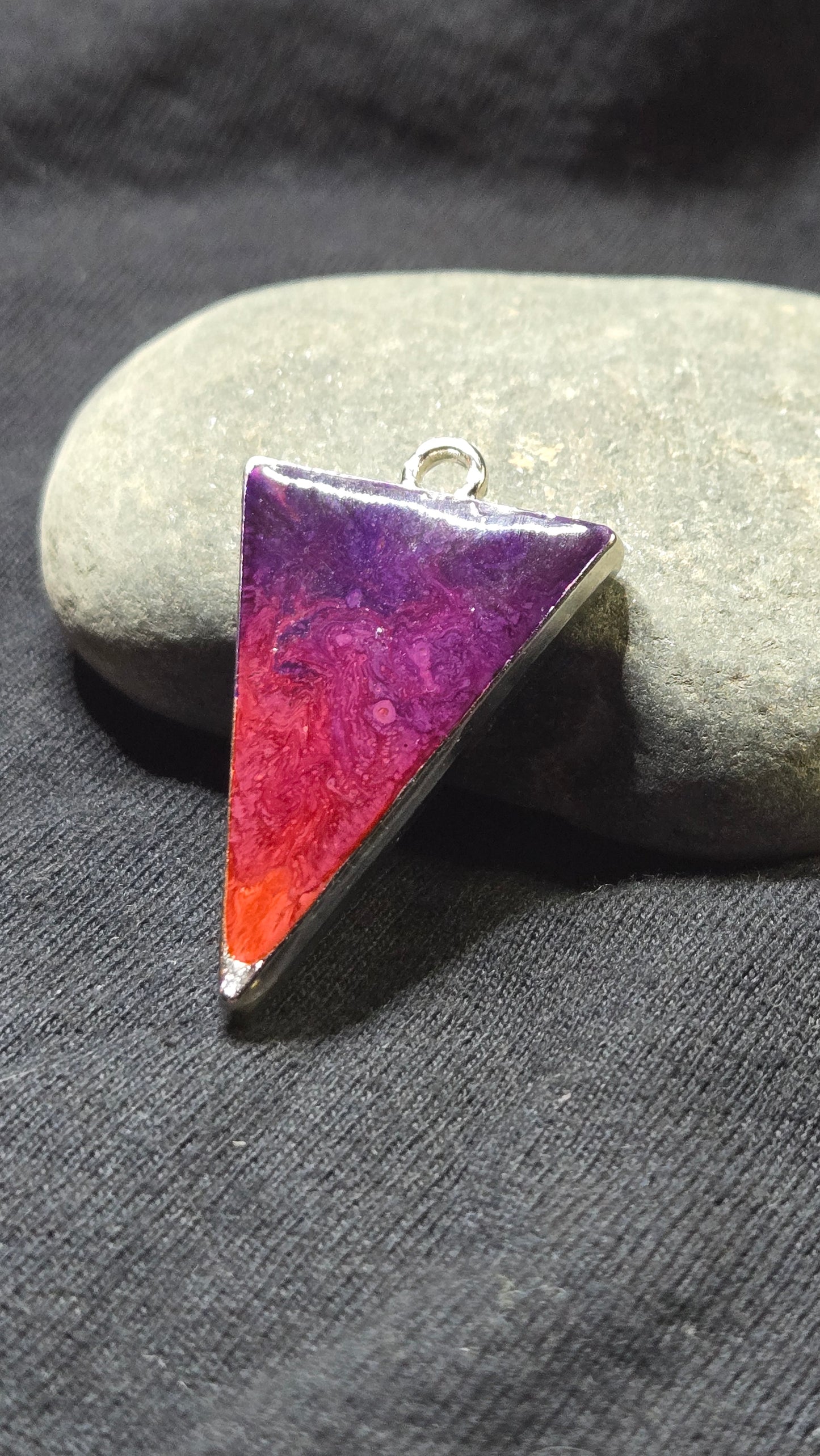 Multicolor triangle Gas Planet Pendant