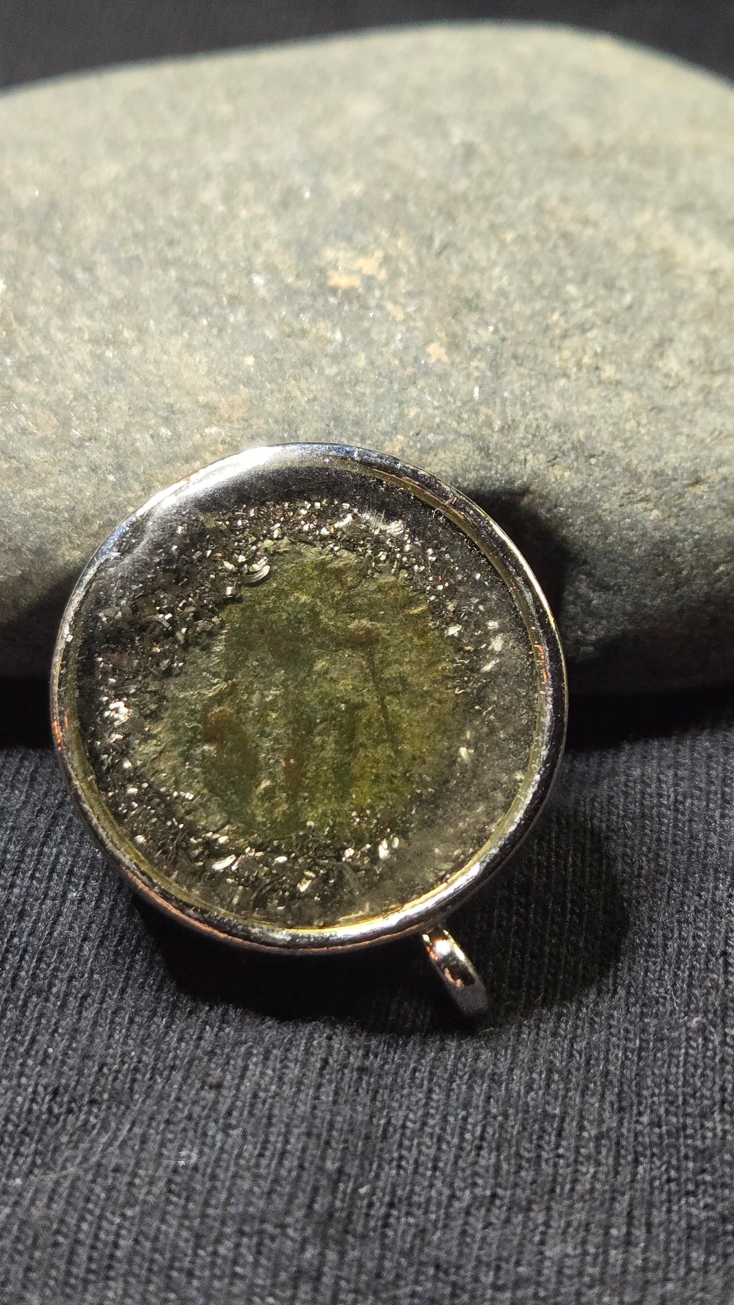 Ancient Roman Coin & Meteorite Pendant