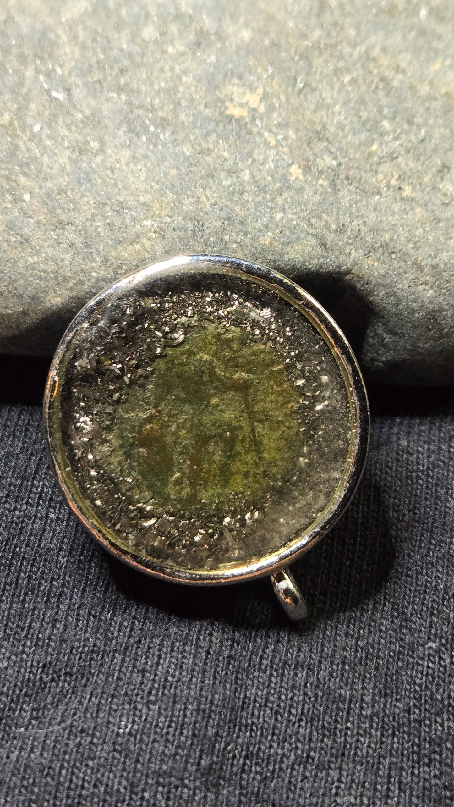 Ancient Roman Coin & Meteorite Pendant