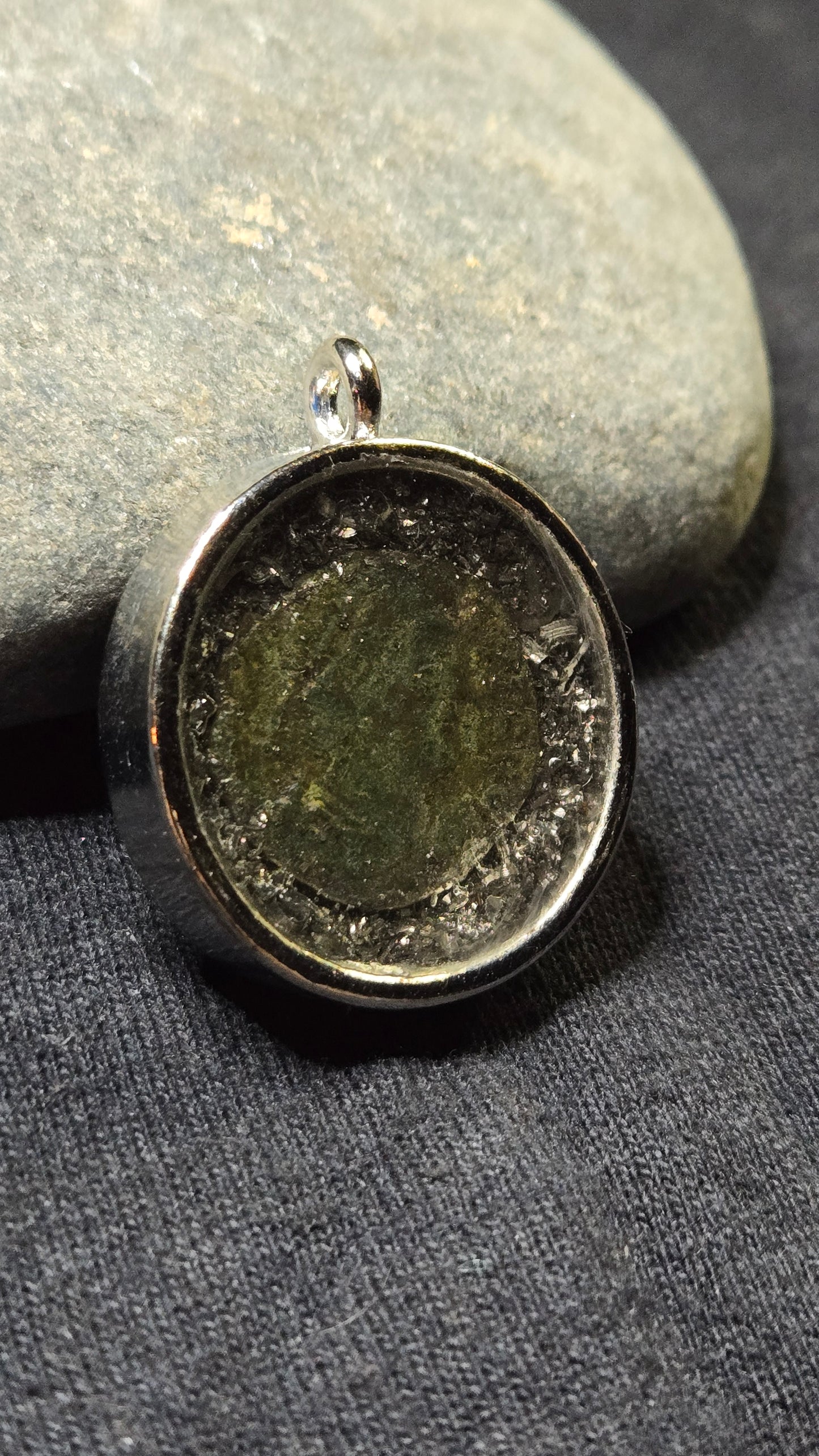 Ancient Roman Coin & Meteorite Pendant