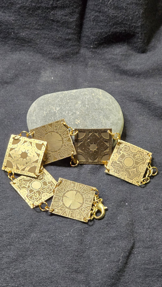 Brass Lament Configuration Panel Bracelet