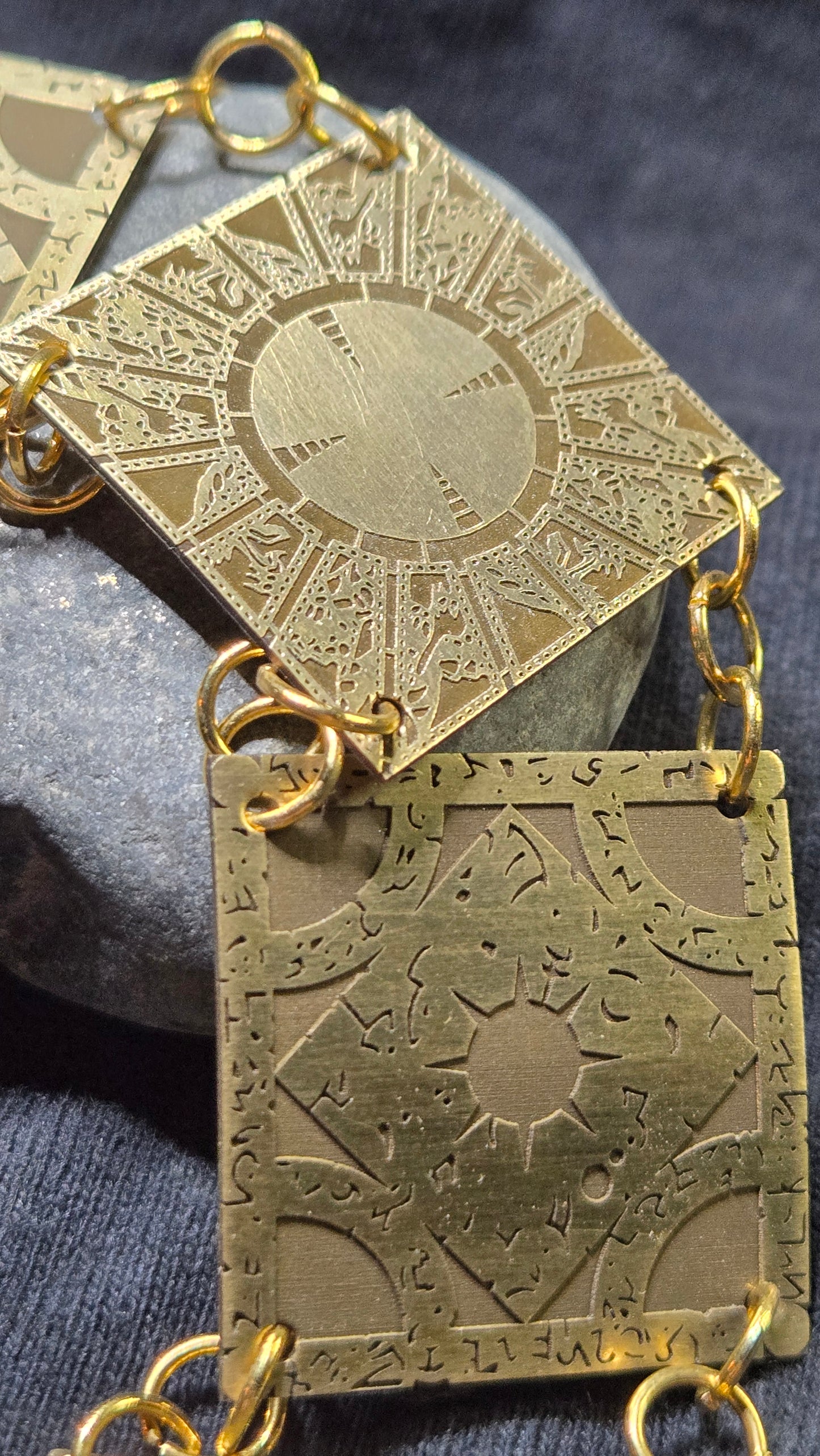 Brass Lament Configuration Panel Bracelet