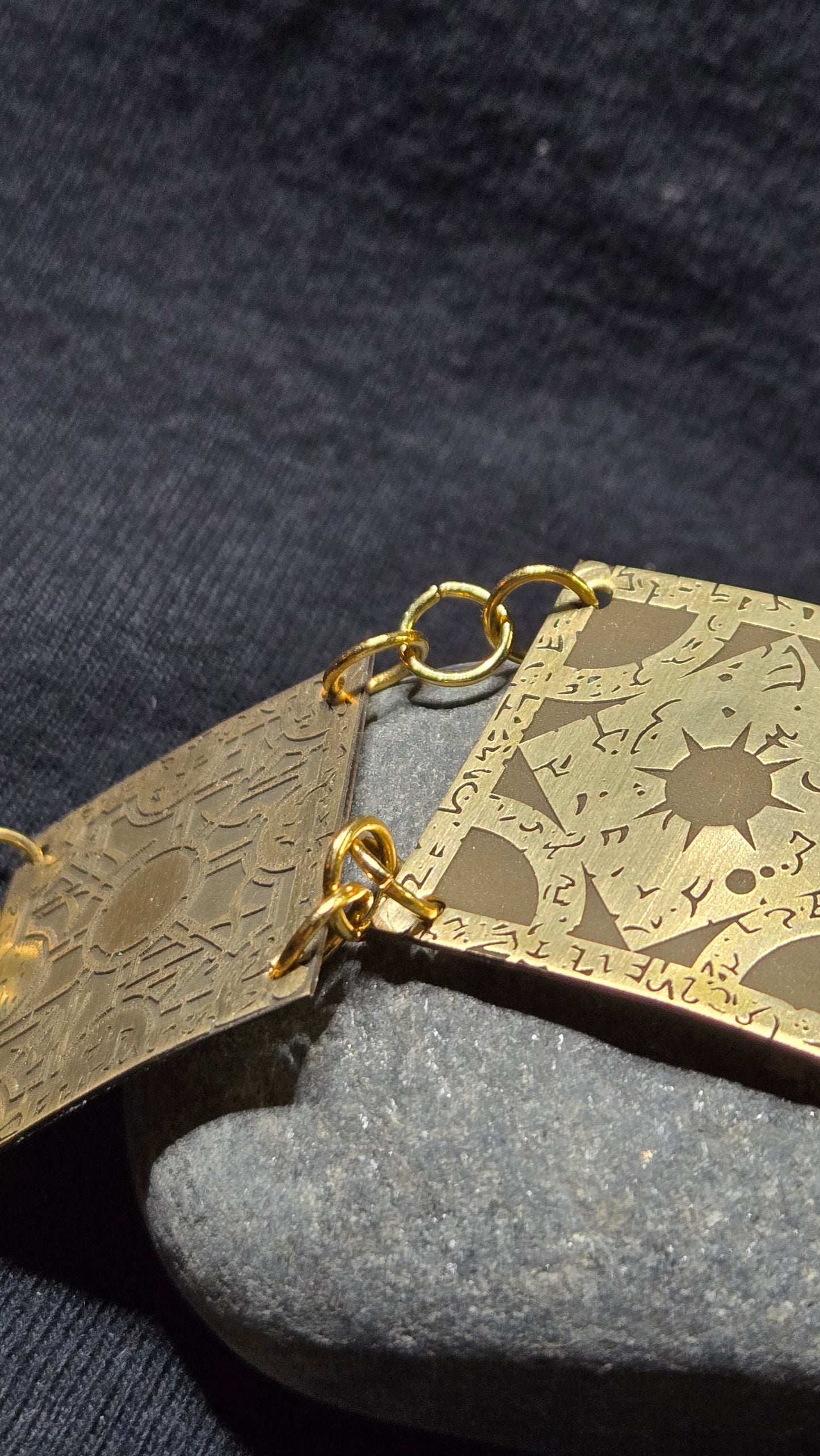 Brass Lament Configuration Panel Bracelet