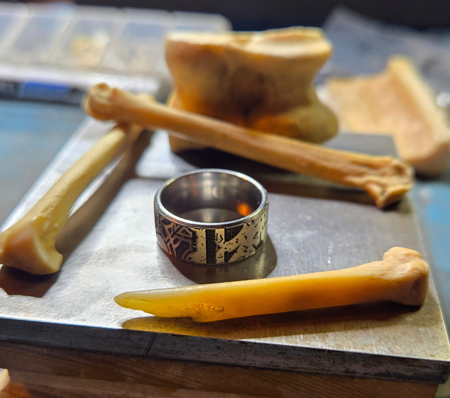 Size 5 Stainless Steel Lament Configuration Ring