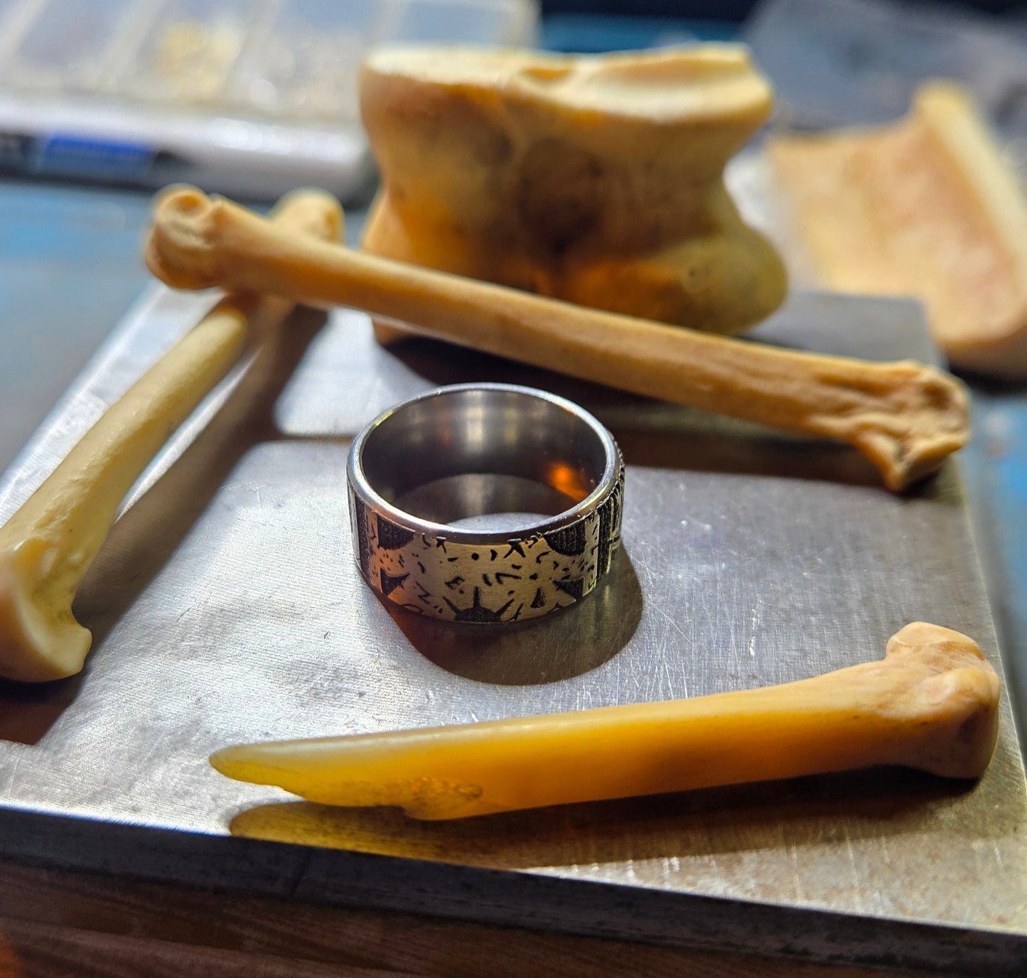 Size 5 Stainless Steel Lament Configuration Ring