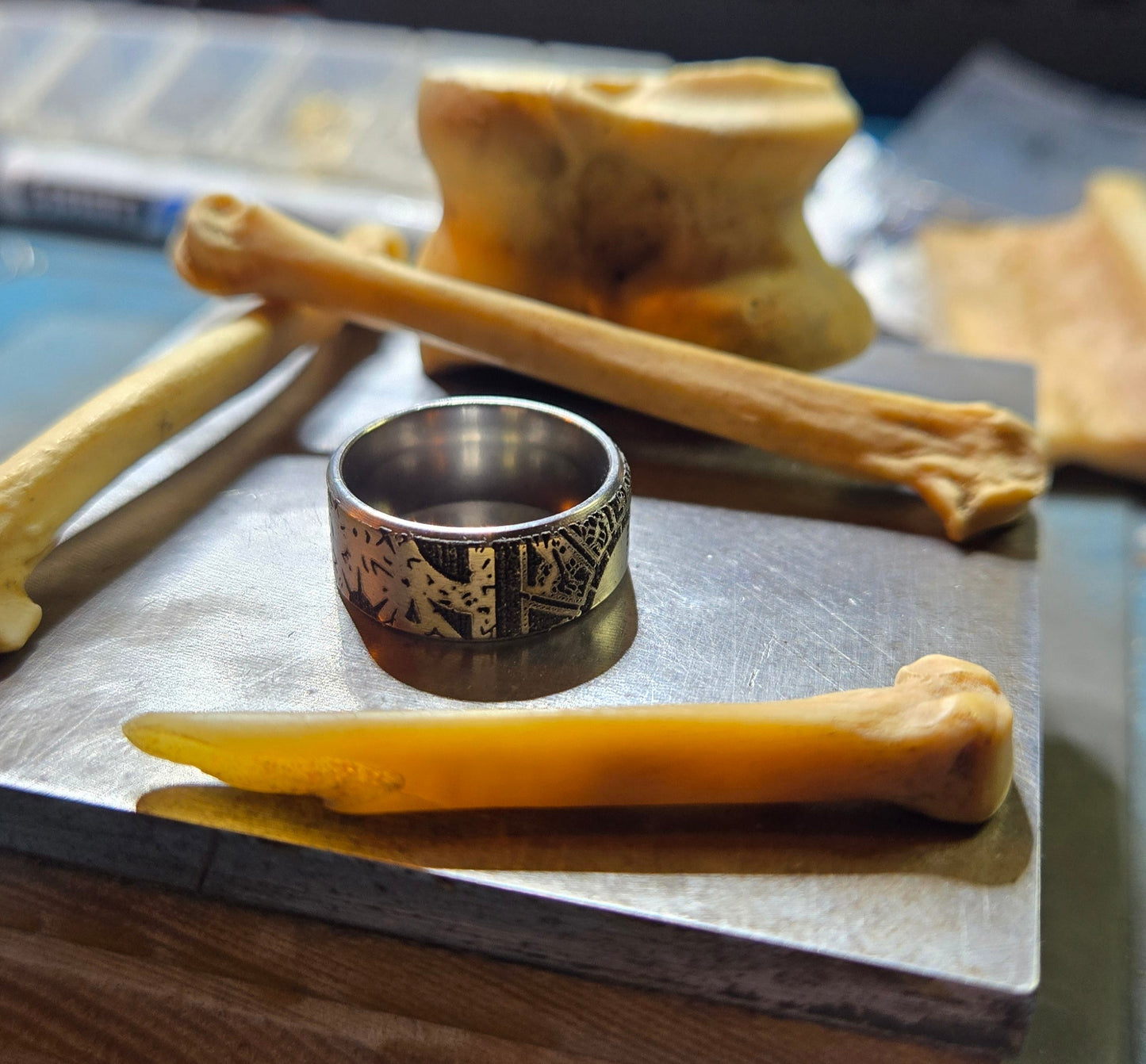 Size 5 Stainless Steel Lament Configuration Ring