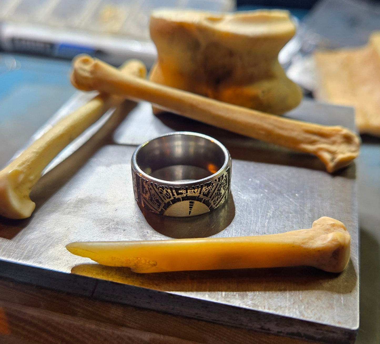 Size 5 Stainless Steel Lament Configuration Ring