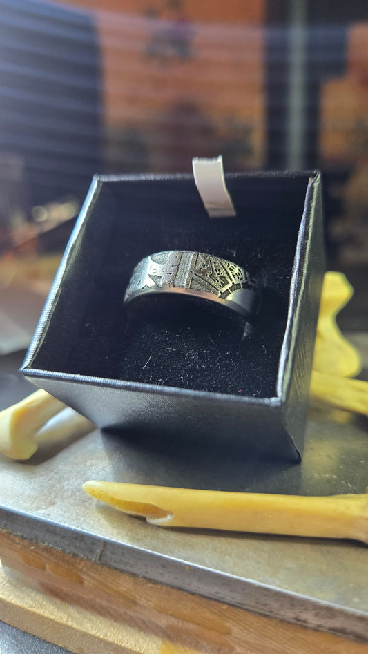 Size 11 Stainless Steel Lament Configuration Ring