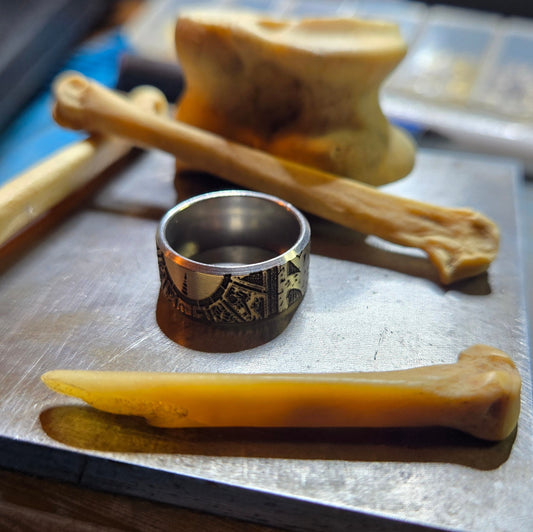 Size 6 Stainless Steel Lament Configuration Ring