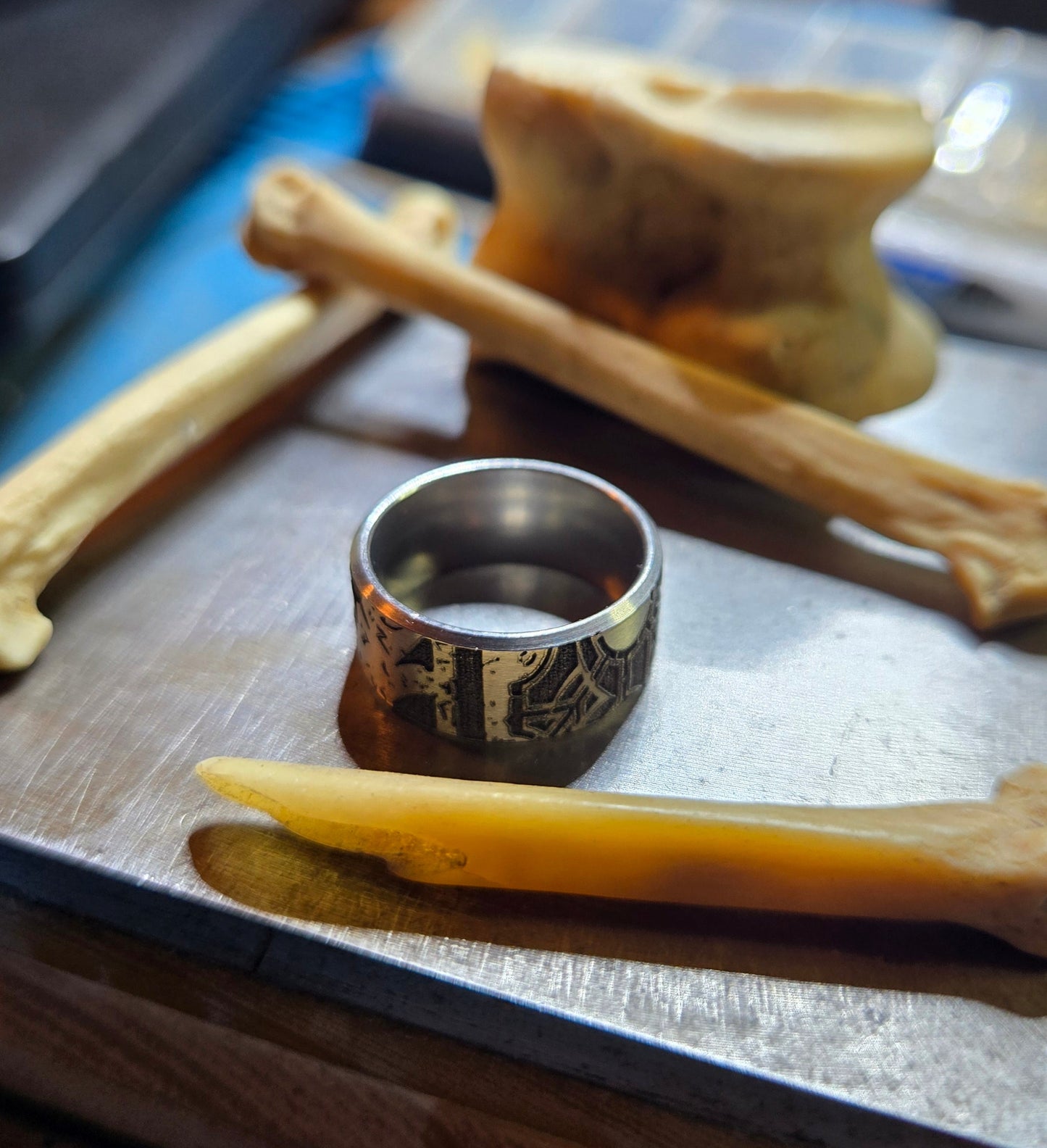 Size 6 Stainless Steel Lament Configuration Ring