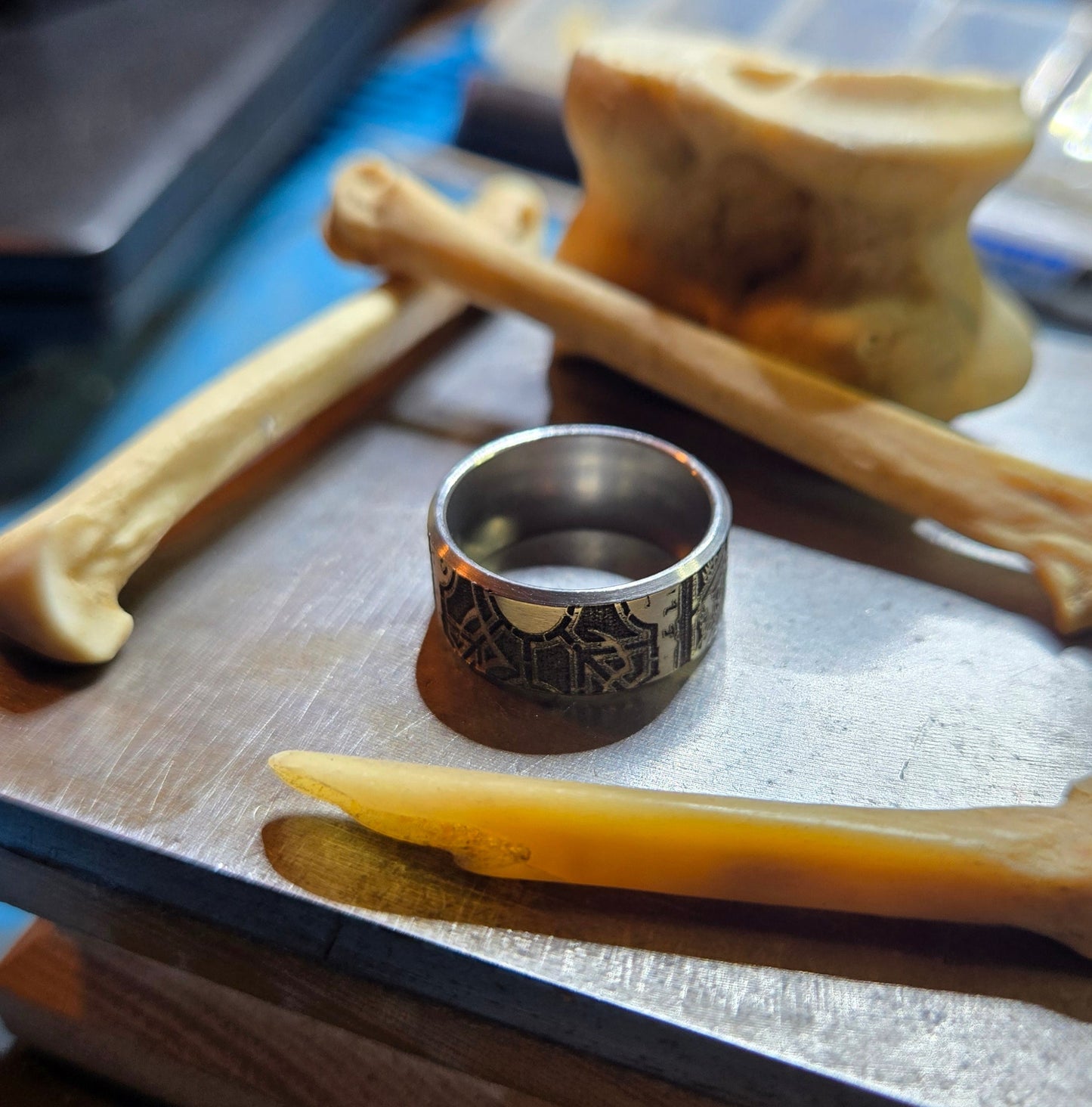 Size 6 Stainless Steel Lament Configuration Ring